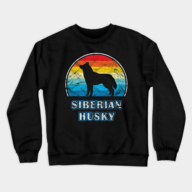 Siberian Husky Vintage Design Dog Crewneck Sweatshirt by millersye